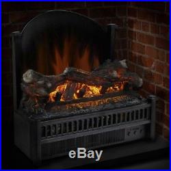 Electric Fireplace Insert Heater Heat Logs Log Fire Remote Control Fan Plug In