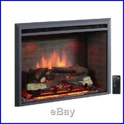 Electric Fireplace Insert Heater LED 30 Logs Adjustable Temperature Remote NEW