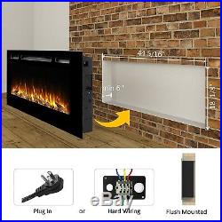Electric Fireplace Insert In-Wall Recessed 50 Heater PuraFlame Touch Screen NEW