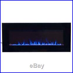 Electric Fireplace Insert LED Screen Recess Wall Mounted Electronic Remote 36 in