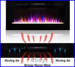 Electric Fireplace Insert, Recessed and Wall Mounted Electric Fireplace Heater