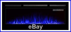 Electric Fireplace Insert Touchstone Sideline In-Wall Recessed 50 Inch
