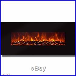 Electric Fireplace Insert Wall Mount Indoor Heater Modern Smokeless Ventless NEW