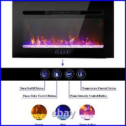 Electric Fireplace Insert Wall Mounted 30'' Fireplace Heater Touch Screen 1500W