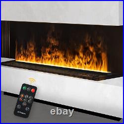 Electric Fireplace Insert Water Vapor Fireplace with Remote Control Single