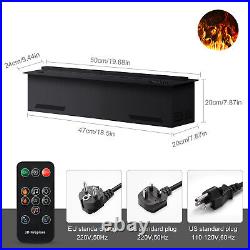 Electric Fireplace Insert Water Vapor Fireplace with Remote Control Single