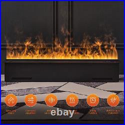 Electric Fireplace Insert Water Vapor Fireplace with Remote Control Single