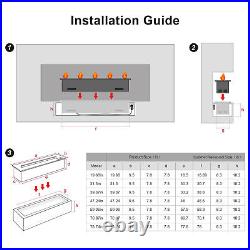 Electric Fireplace Insert Water Vapor Fireplace with Remote Control Single