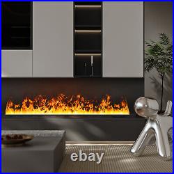 Electric Fireplace Insert Water Vapor Fireplace with Remote Control Single