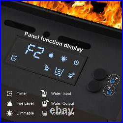 Electric Fireplace Insert Water Vapor Fireplace with Remote Control Single