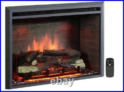 Electric Fireplace Insert with Fire Crackling Sound Remote Control 750/1500W