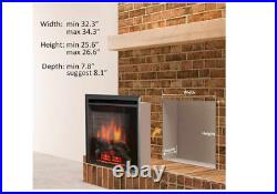 Electric Fireplace Insert with Fire Crackling Sound Remote Control 750/1500W