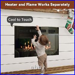 Electric Fireplace Inserts Recessed and Wall Mounted, Fireplace withRemote Control