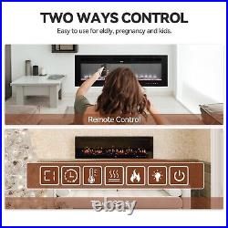 Electric Fireplace Inserts Recessed and Wall Mounted, Fireplace withRemote Control