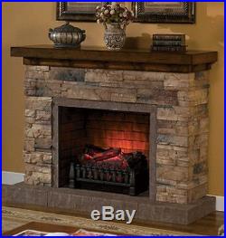 Electric Fireplace Log Insert Decorative Ventless Heater Wood Burn Flame Remote