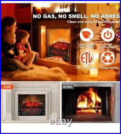 Electric Fireplace Logs 20-Inch, Remote Controller Fireplace Insert Log Heate