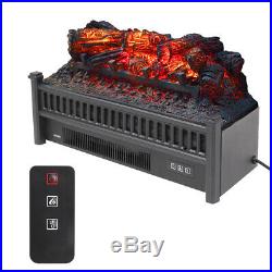 Electric Fireplace Logs Heater Realistic Flame Hearth Insert Wood Crackling Fire