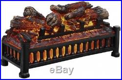 Electric Fireplace Logs Insert Glowing Crackling Faux Wood Burning Home Decor