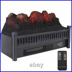Electric Fireplace Logs Insert Heater Remote Control Timer Temperature Control