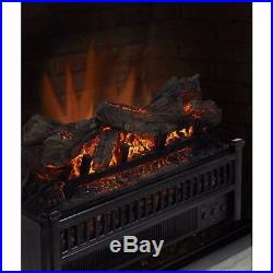 Electric Fireplace Logs Insert With Heater Realistic Flames Remote Control Fan