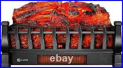 Electric Fireplace Logs Inserts Heater Infrared Remote Controller 5 Flame Bright