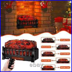 Electric Fireplace Logs Inserts Heater Infrared Remote Controller 5 Flame Bright