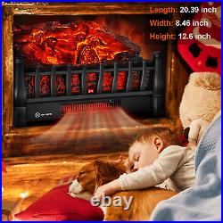 Electric Fireplace Logs Inserts Heater with Infrared Remote Controller 5 Flame B