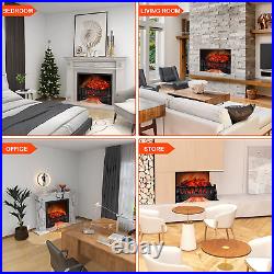 Electric Fireplace Logs Inserts Heater with Infrared Remote Controller 5 Flame B