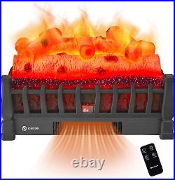 Electric Fireplace Logs Set Heater with Ember Bed, 20 Electric Fireplace Insert