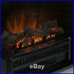 Electric Fireplace Logs With Grate Glowing Wood Burning Insert Heater