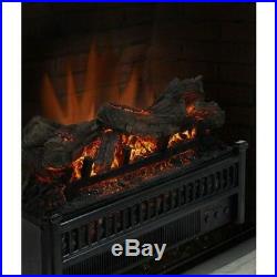 Electric Fireplace Logs Wood Decor Burning Insert Crackling Glowing Home Heater