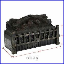 Electric Fireplace Logs with Heater Caesar Insert Fireplace Heater with Reali