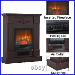 Electric Fireplace Mantel Freestanding Electric Heater Insert Adjustable Flame