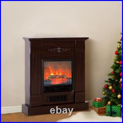 Electric Fireplace Mantel Freestanding Electric Heater Insert Adjustable Flame