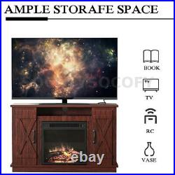 Electric Fireplace Mantel TV Stand Media Console Heater Insert withRemote, 1500W