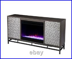 Electric Fireplace Recess Insert Flame Color Remote Heat TV Stand Table LED Stor