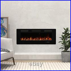 Electric Fireplace Recessed 3.8 Ultra Thin Insert with Remote Control