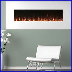Electric Fireplace Screen Insert LED Recess Flush Mount Electronic Remote 50 in