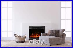 Electric Fireplace Stove Insert With Remote Control 3D Effects And Crackling Fir