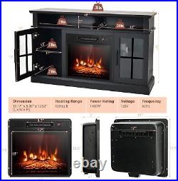 Electric Fireplace TV Stand Fireplace Insert Console Table with Storage Cabinet