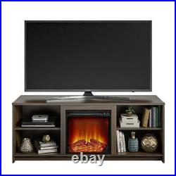 Electric Fireplace Tv Stand Heater Insert Warmer Media Shelf Console Center Rack