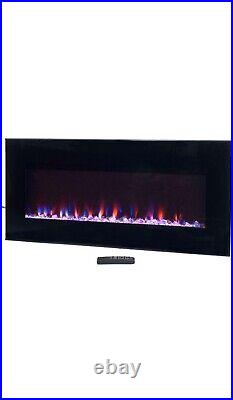 Electric Fireplace Wall-Mounted & Recessed, 30''-68'', Ultra-Thin Fireplace Heater