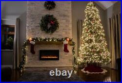 Electric Fireplace Wall-Mounted & Recessed, 30''-68'', Ultra-Thin Fireplace Heater