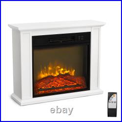 Electric Fireplace with Mantel, Freestanding Heater with Remote, Timer, 3D-Flame