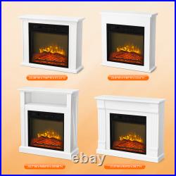 Electric Fireplace with Mantel, Freestanding Heater with Remote, Timer, 3D-Flame