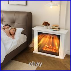 Electric Fireplace with Mantel, Freestanding Heater with Remote, Timer, 3D-Flame