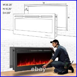 Electric Fireplaces Recessed Wall Mounted Fireplace Insert