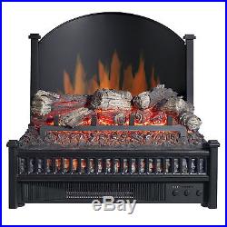 Electric Heater Fireplace Log Comfort Insert Warmer Glowing Flame Insert Remote