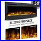 Electric Heater Recessed or Wall Mounted 50in Fireplace Insert w 9 Flame Colors
