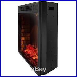 Electric Heater With Remote Control Fake Wood Fireplace Insert Realistic Flame